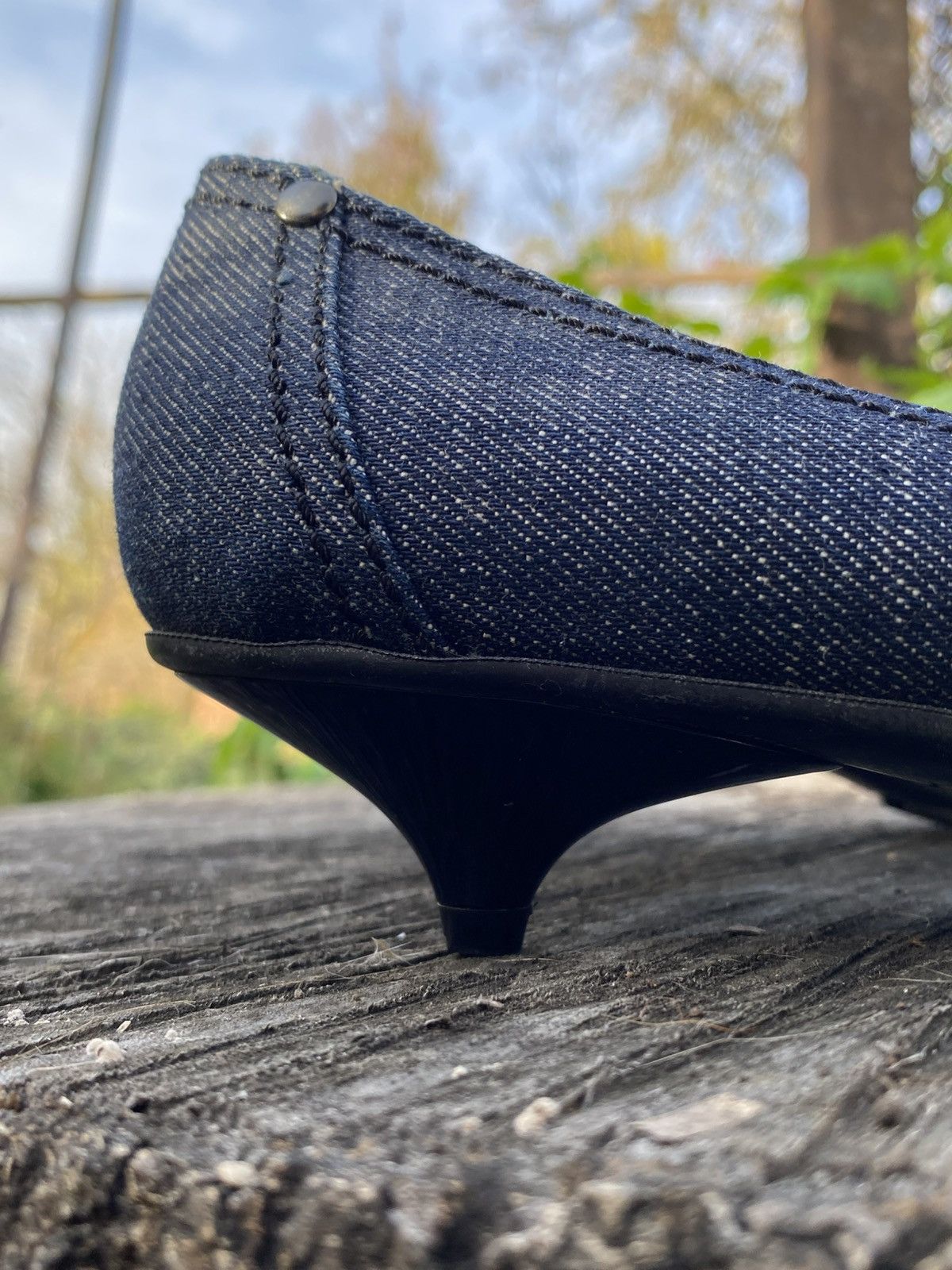 Miu Miu Vintage Miu Miu Denim Low Heel Shoe Size US 5 / IT 35 - 4 Thumbnail