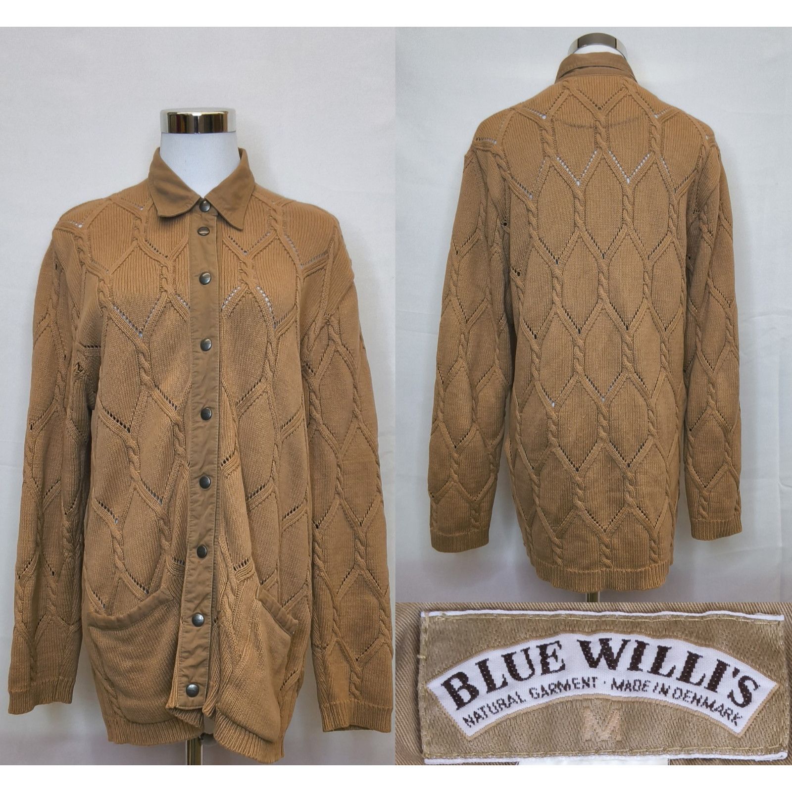 Other Blue Willi's Denmark Cardigan Women's M Beige 100% Cotton Size M / US 6-8 / IT 42-44 - 1 Thumbnail