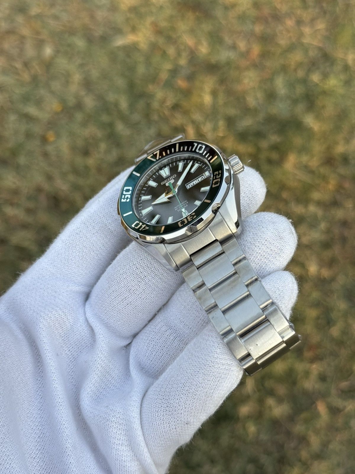 Seiko Seiko 5 Sports MOD – Green Diver Bezel– Automatic men watch Size 38 - 7 Thumbnail