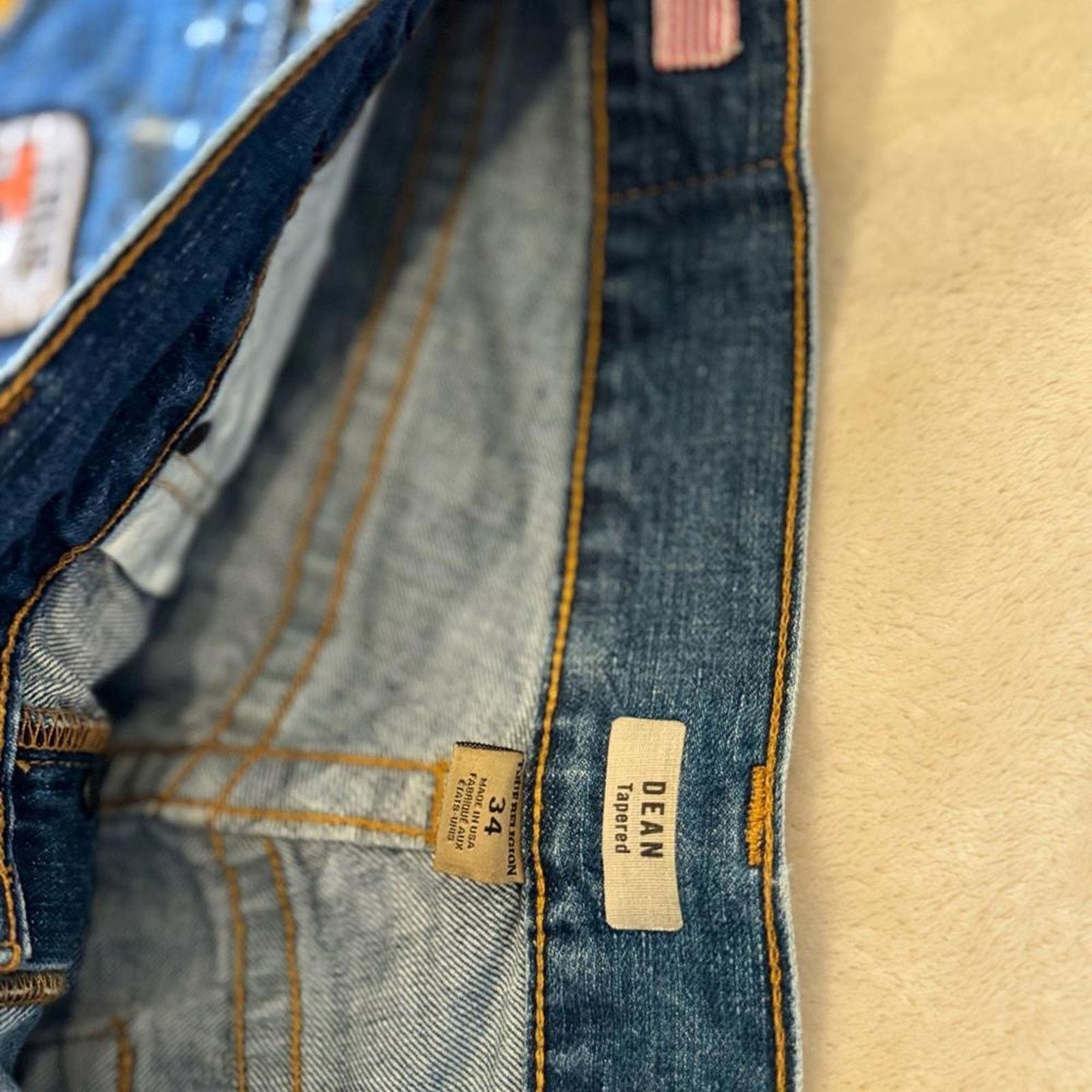 True Religion True Religion Rare Patch Denim Jeans - Unique Style Size US 34 / EU 50 - 5 Thumbnail
