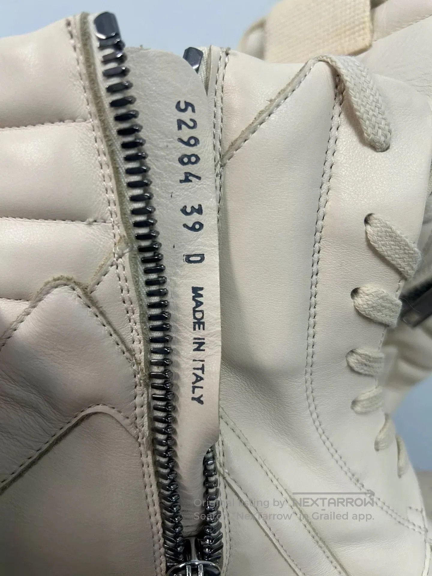Rick Owens Rick Owens White Thick Low Triangle Sneakers. Size US 6 / EU 39 - 6 Thumbnail