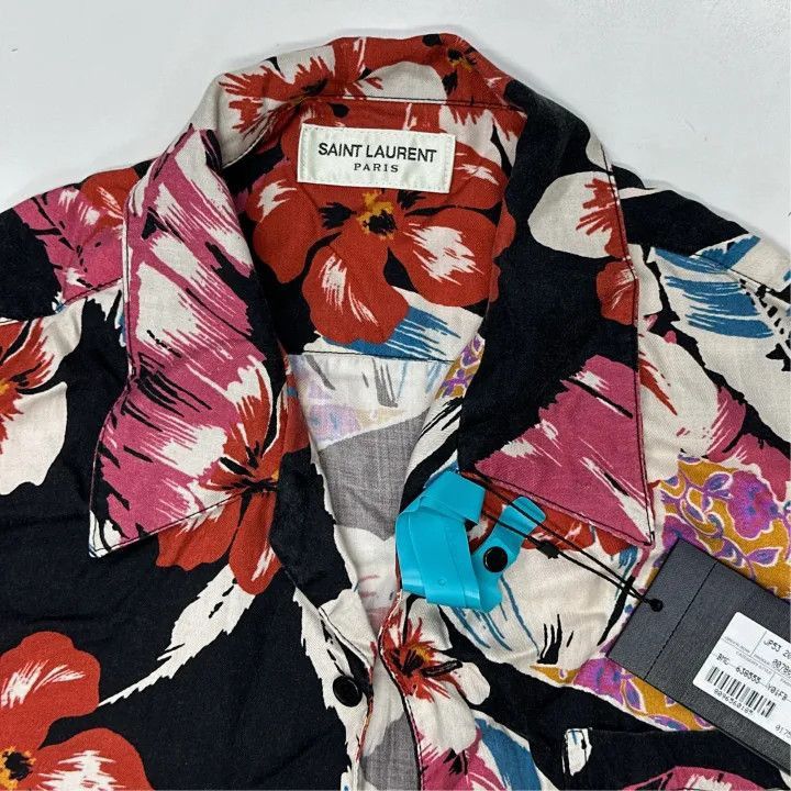 Other Saint Laurent Floral Print Short Sleeve Shirt-2507 Size US S / EU 44-46 / 1 - 6 Thumbnail