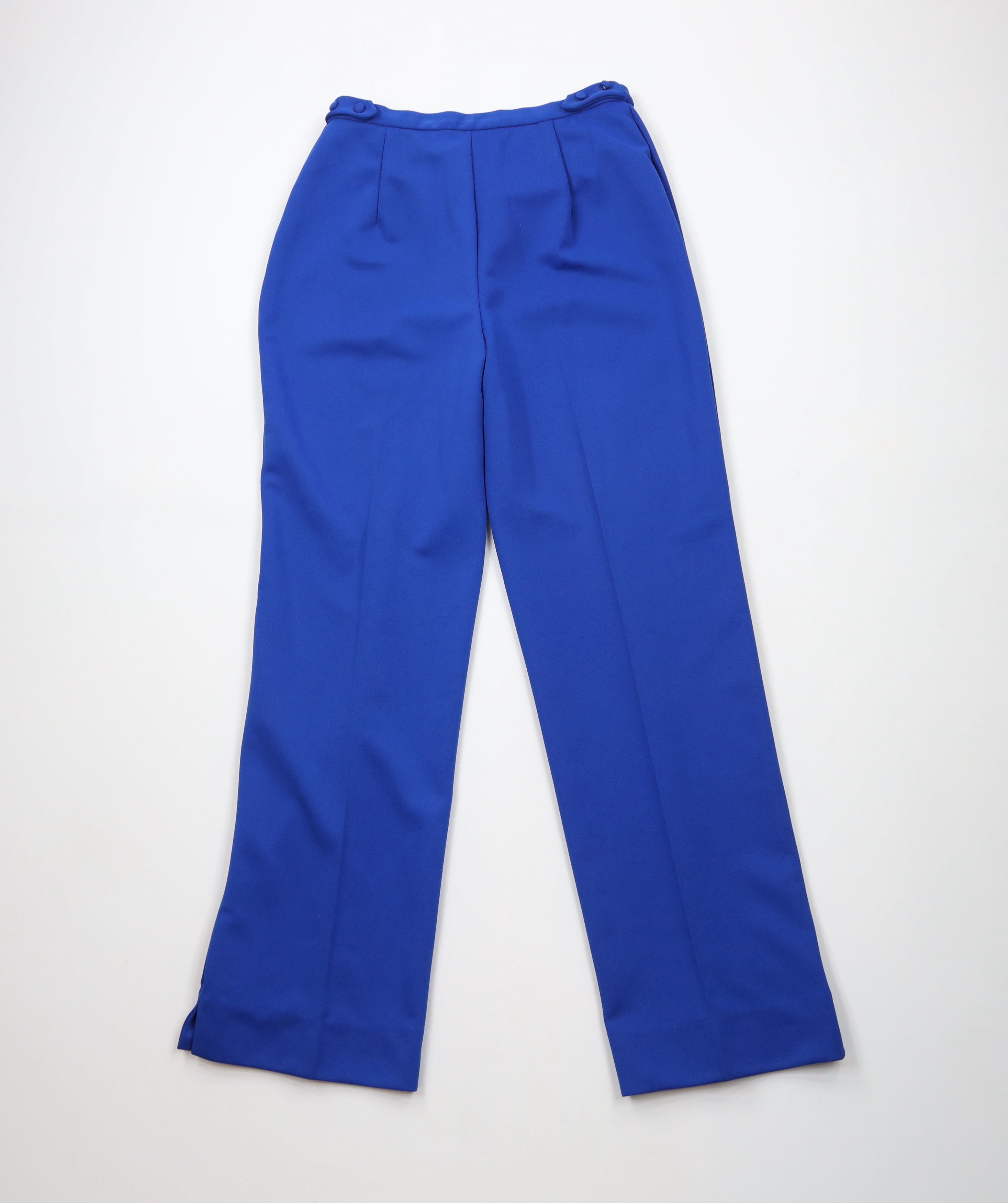 Vintage Vintage 70s Streetwear Flared Wide Leg Chino Pants Blue USA Size 28" / US 6 / IT 42 - 1 Thumbnail