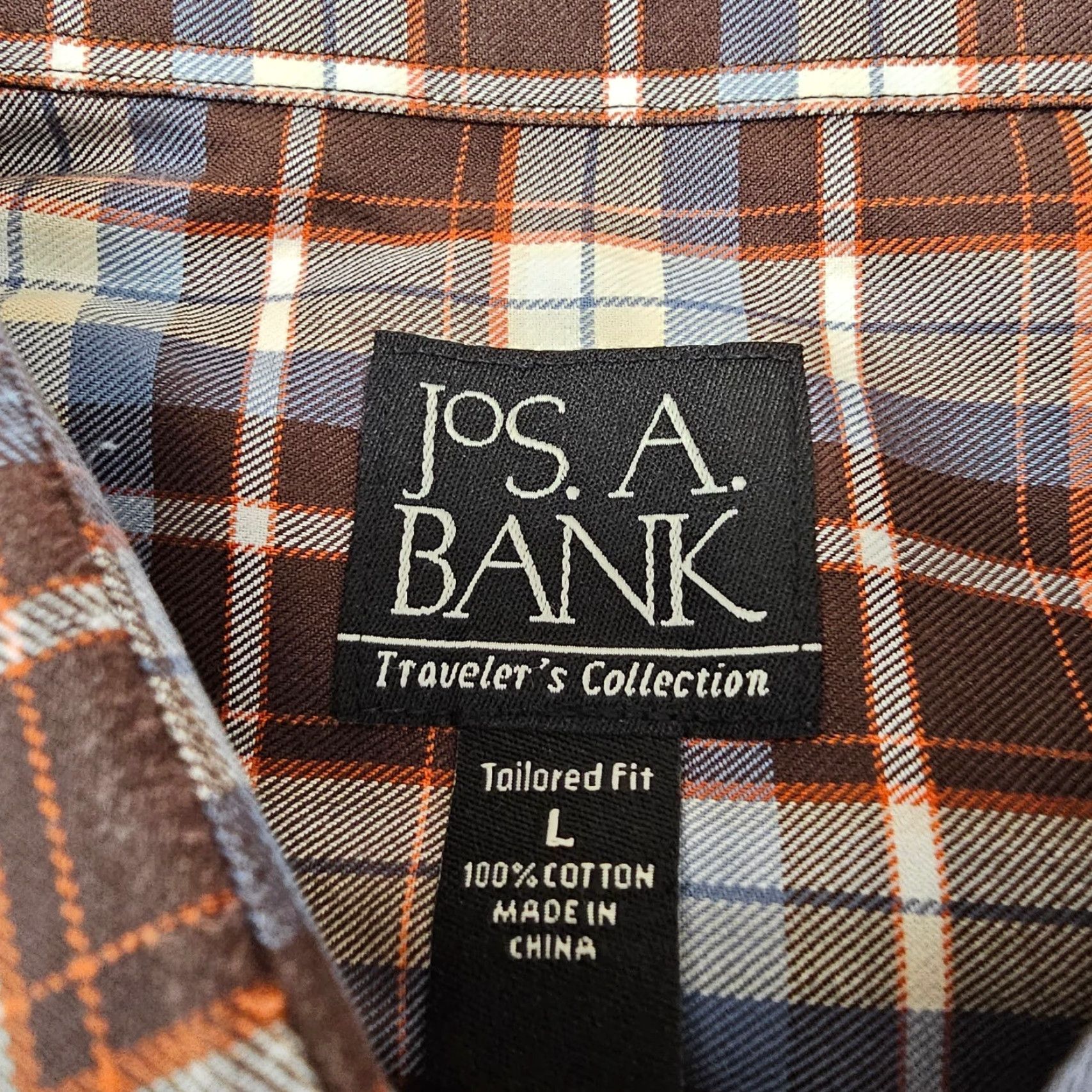 Jos. A. Bank Jos. A. Bank Shirt Mens L Brown Plaid Traveler Woven Cotton Long Sleeve Button-Up Casual Workwear 90s? Size US L / EU 52-54 / 3 - 3 Thumbnail