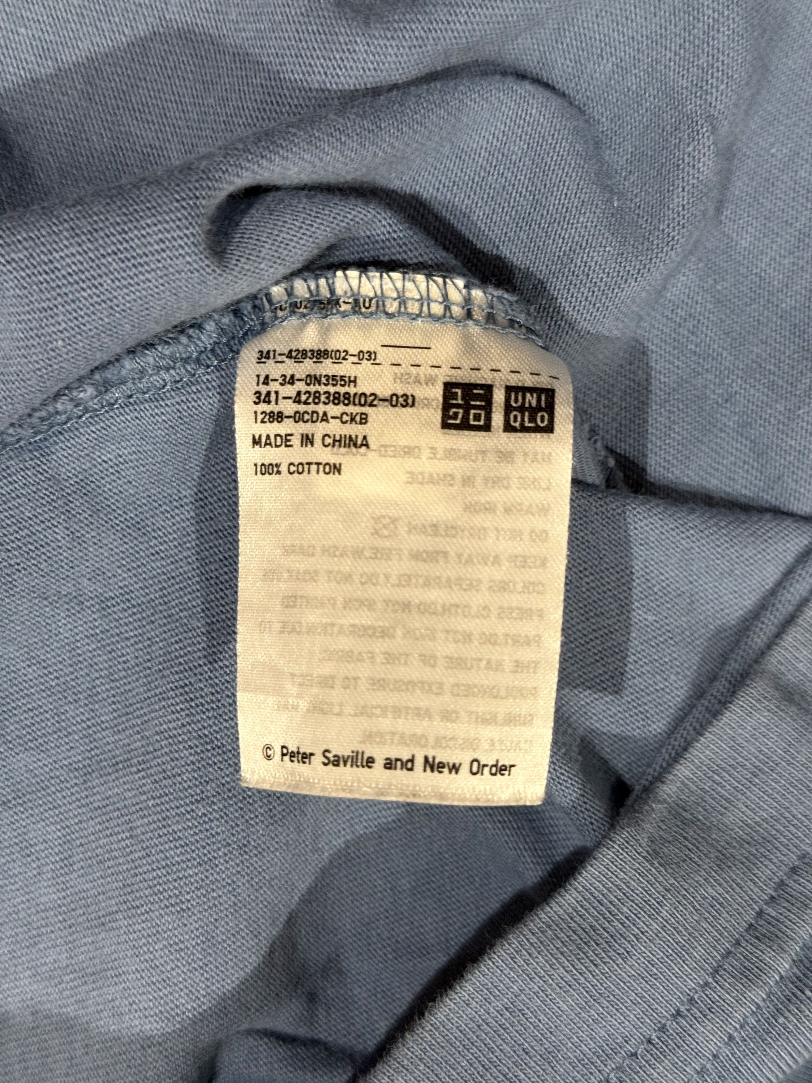 Uniqlo 💚 Uniqlo x New Order x Peter Saville Blue Factory Tee Large Size US L / EU 52-54 / 3 - 14 Thumbnail
