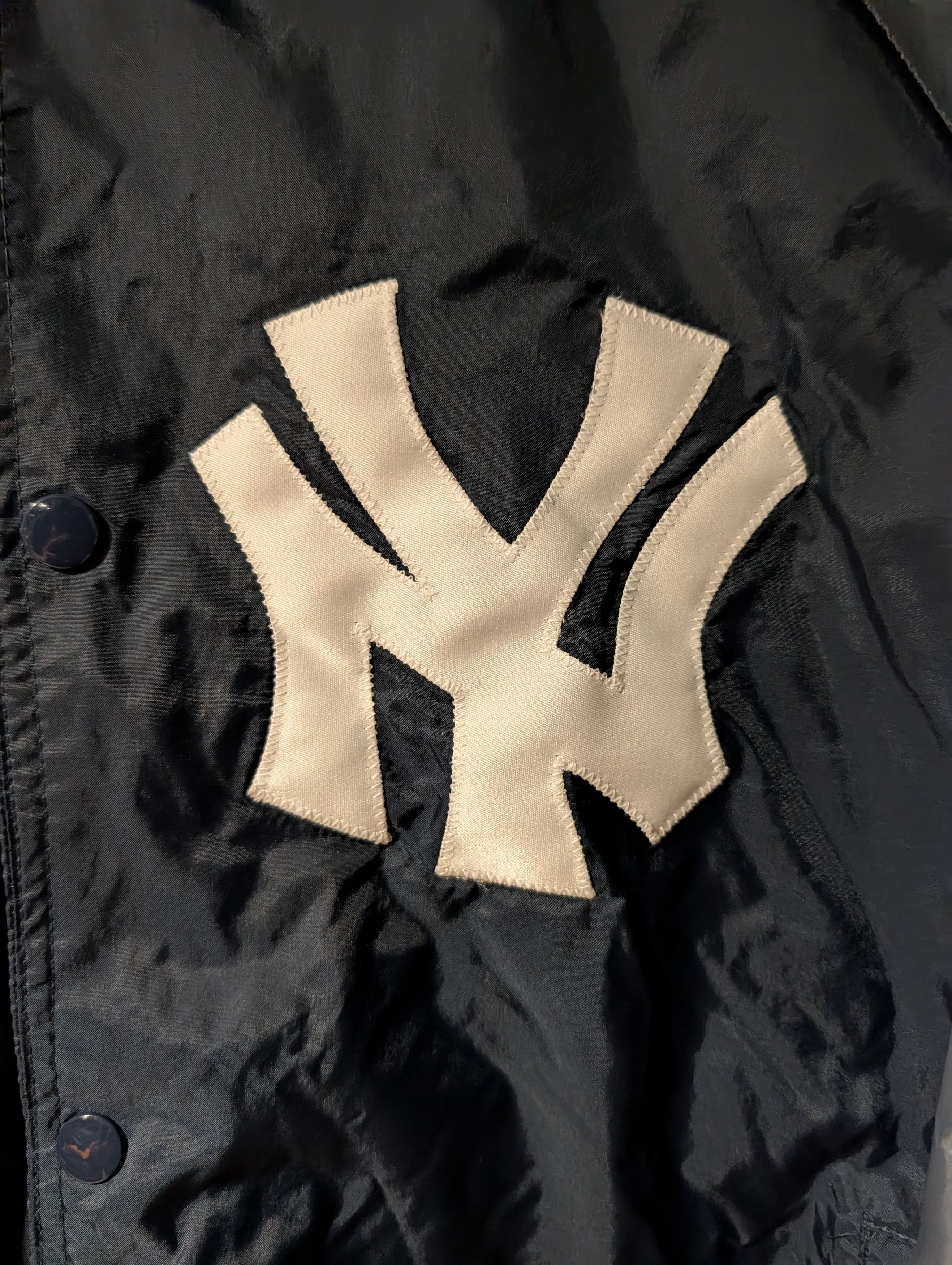 New York Yankees Vintage 90s New York Yankees MLB Baseball Snap Windbreaker Size US XXL / EU 58 / 5 - 2 Thumbnail