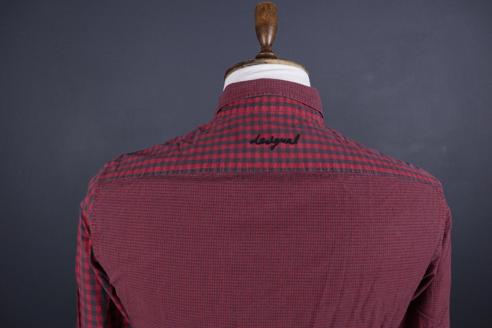Desigual Desigual Regular Fit Red Check Button Down Shirt Size S Size US S / EU 44-46 / 1 - 7 Thumbnail