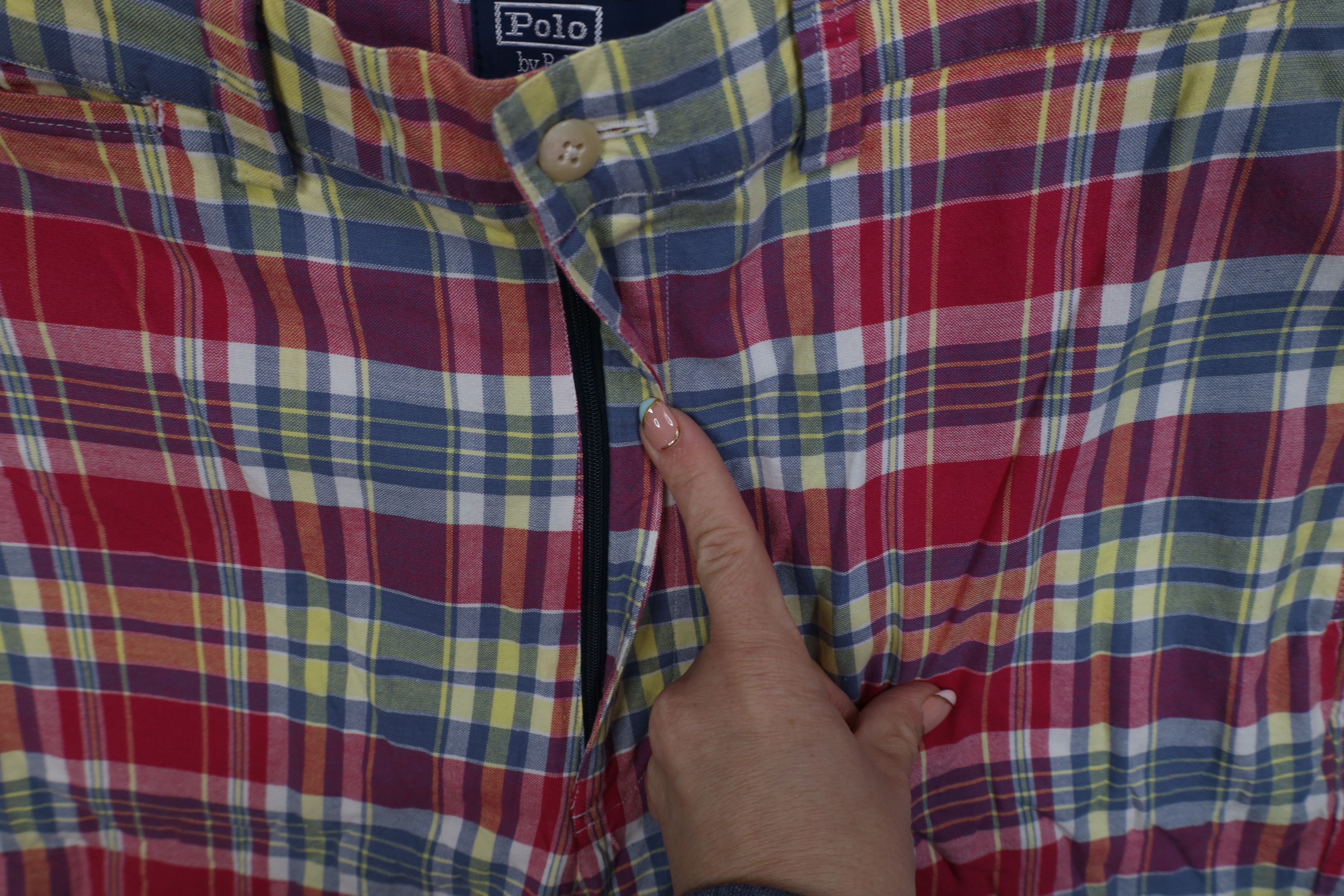 Ralph Lauren Vintage 90s Ralph Lauren India Madras Plaid Flannel Shorts Size US 36 / EU 52 - 5 Thumbnail