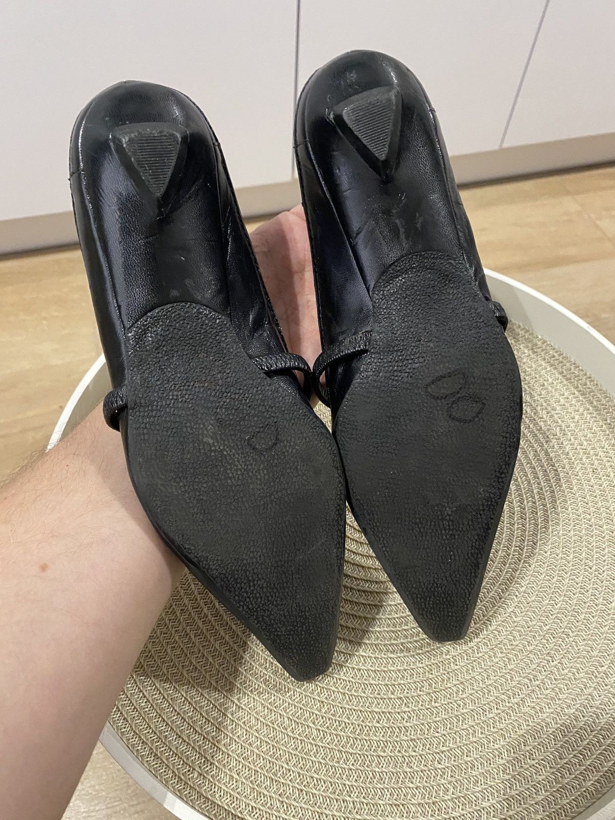 vintage Italian black patent hills/ballet shoes