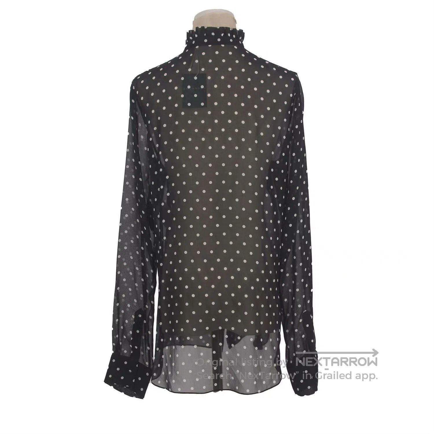 Dior Dior Black Polka Dot Silk Shirt. Size M / US 6-8 / IT 42-44 - 2 Thumbnail