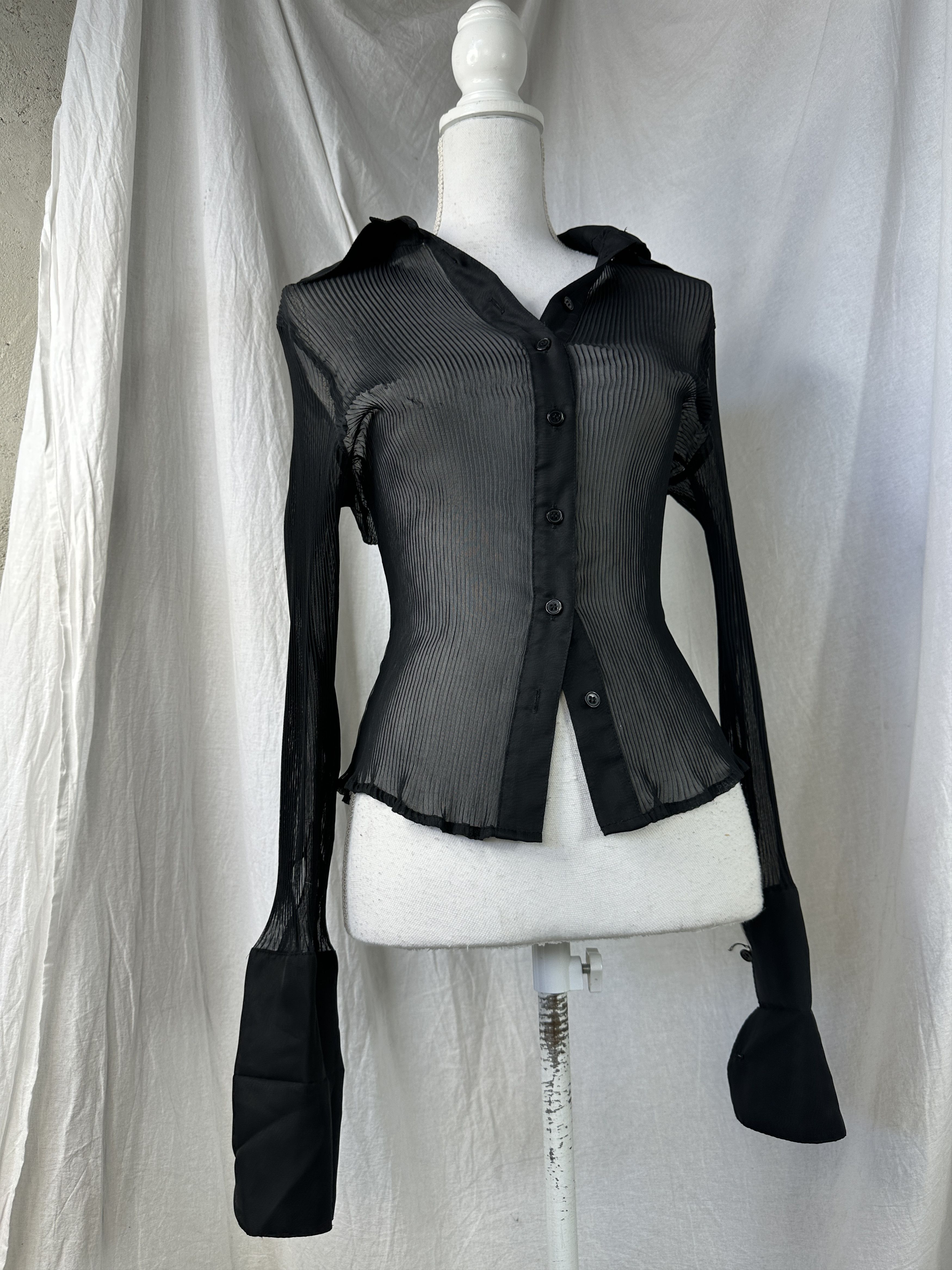 Vintage Avant Garde Opium Grunge Pleated Shirt 00s