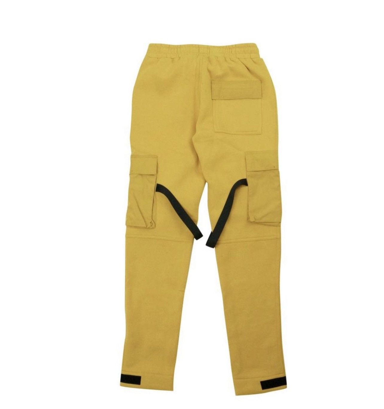 EPTM. EPTM Mustard Yellow Black Straps Cargo Fleece Sweatpants. Size US 32 / EU 48 - 2 Thumbnail