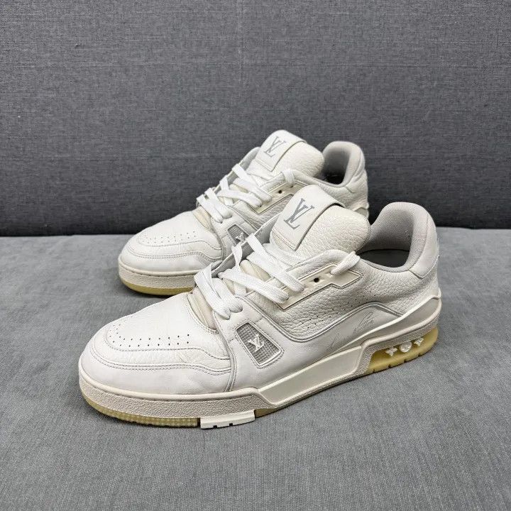 Louis Vuitton Louis Vuitton Trainer White Leather Low-Top Sneakers -2508 Size US 9 / EU 42 - 1 Thumbnail