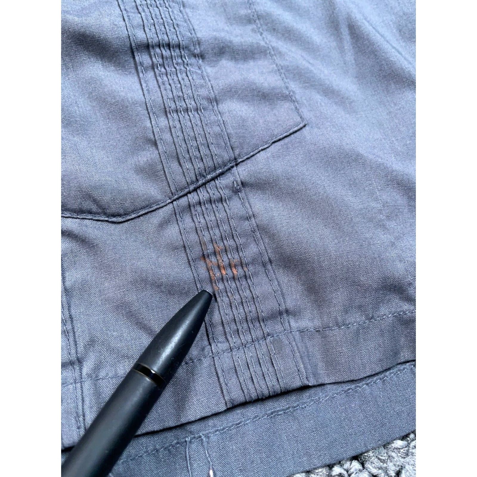 Haband VINTAGE Haband Guayabera Shirt Four-Pocket Button-Up Adult Large Gray/Gray Pocketed 80s 90s Retro Casual Mens Size US L / EU 52-54 / 3 - 4 Thumbnail