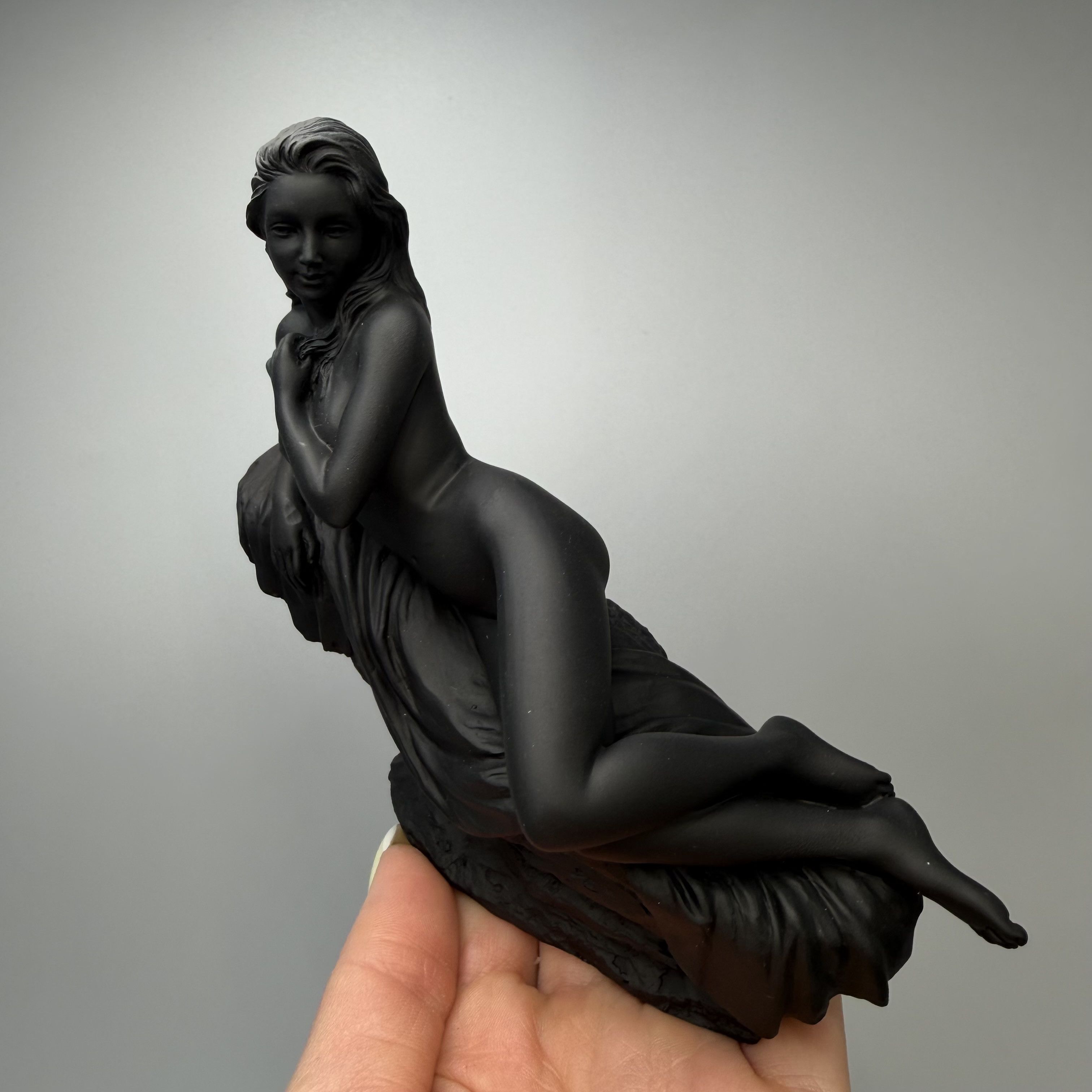 Other Vintage Black Polystone Reclining Lady Figurine Sculpture Size ONE SIZE - 2 Thumbnail