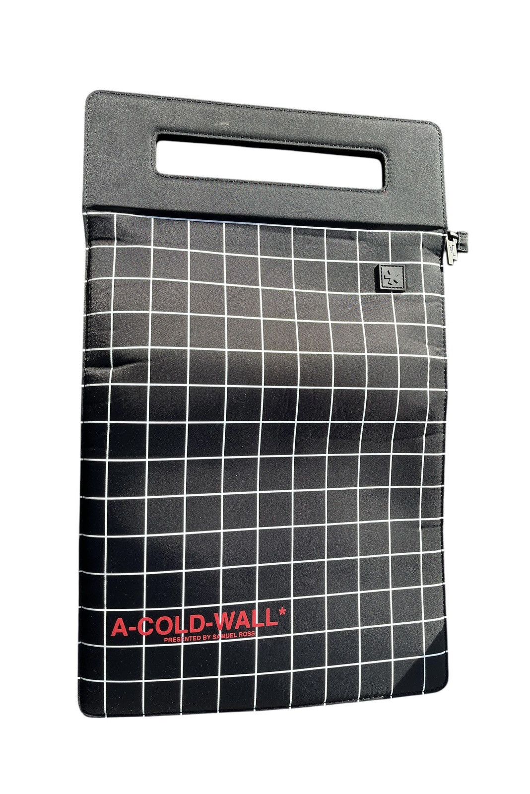 A-COLD-WALL* A-Cold-Wall* Black Grid Overlocked Tablet Tote Size ONE SIZE - 1 Thumbnail