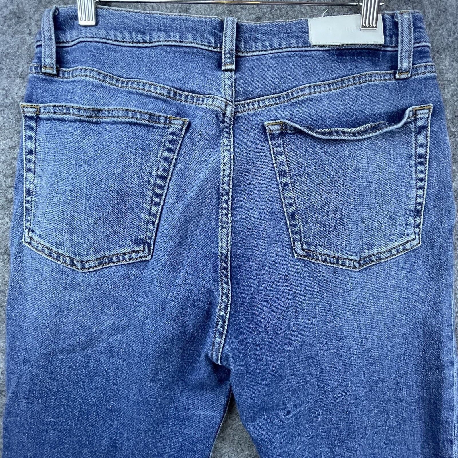 RE/DONE Re/Done Jeans Womens 31 Blue 90s High Rise Ankle Crop Size 31" - 3 Thumbnail