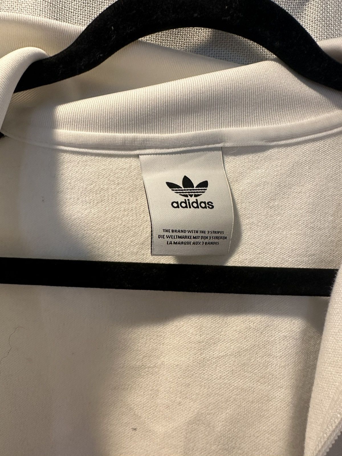 Adidas × Vintage Adidas white zip sweater Size US M / EU 48-50 / 2 - 2 Thumbnail