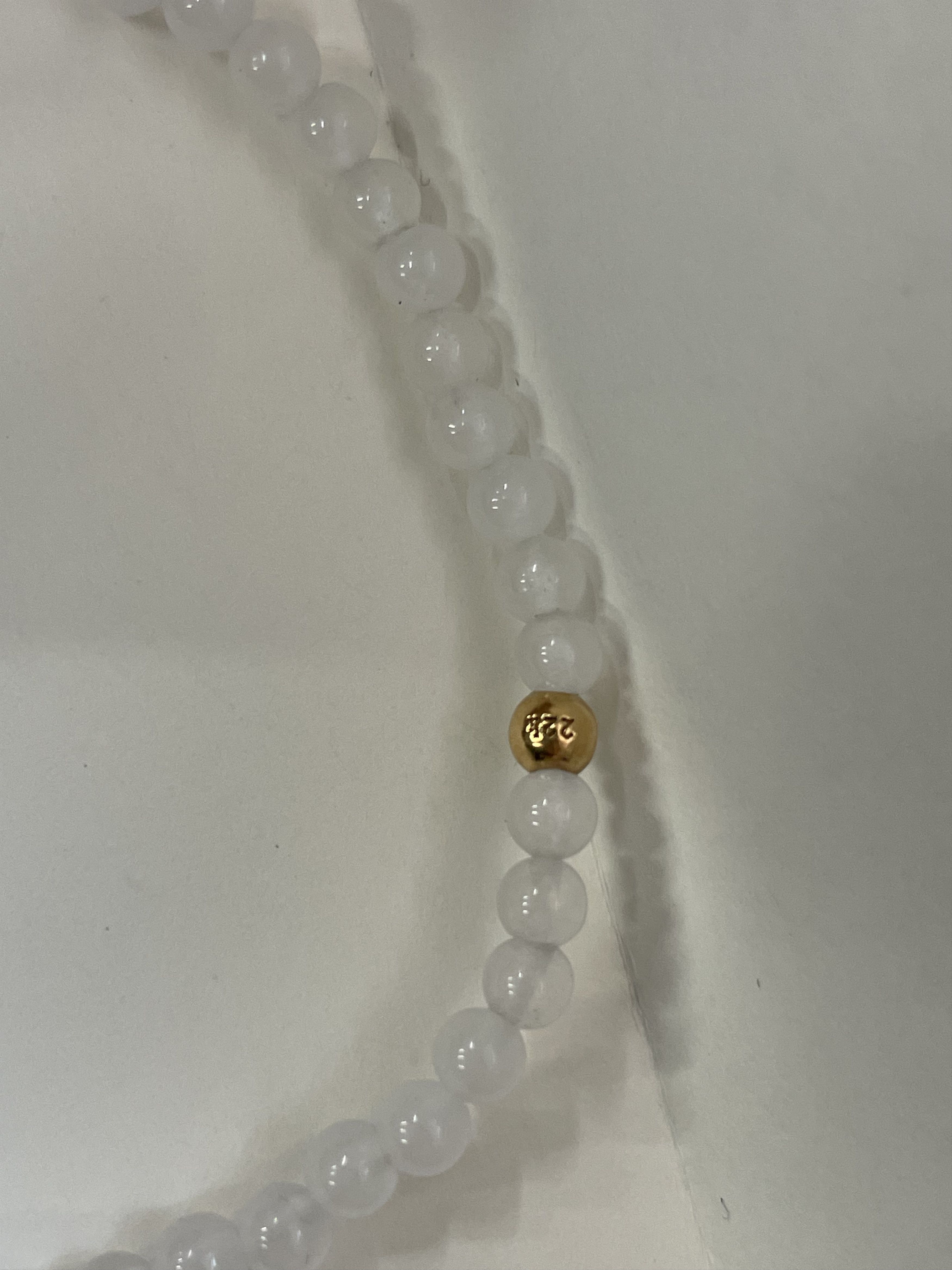 Chrome Hearts Chrome Hearts 4mm White 22K Gold Cross Beaded Bracelet Size ONE SIZE - 7 Thumbnail