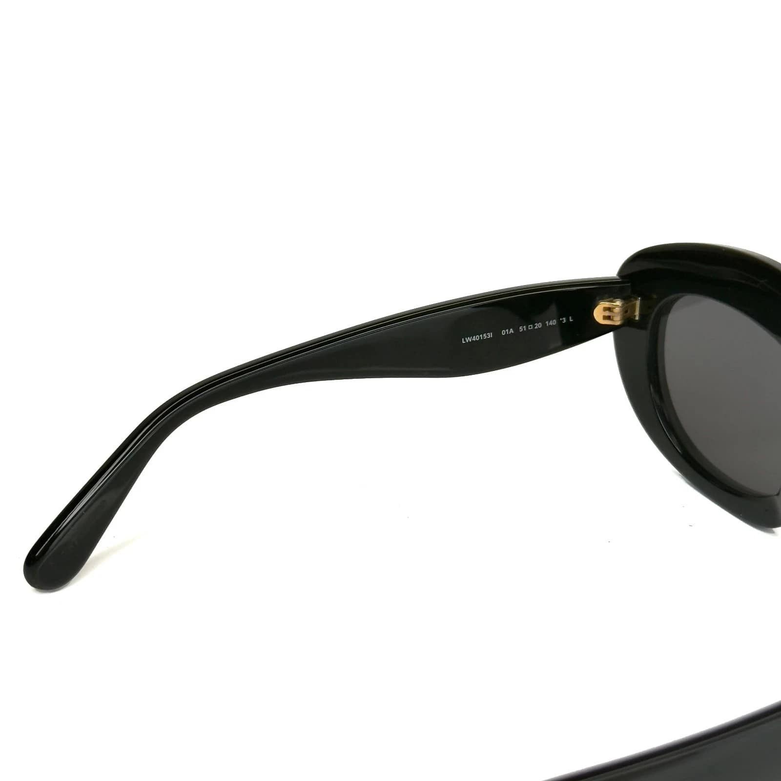 Loewe LOEWE LW40153I 40153 CURVY Logo Black Sunglasses 01A Size ONE SIZE - 2 Thumbnail