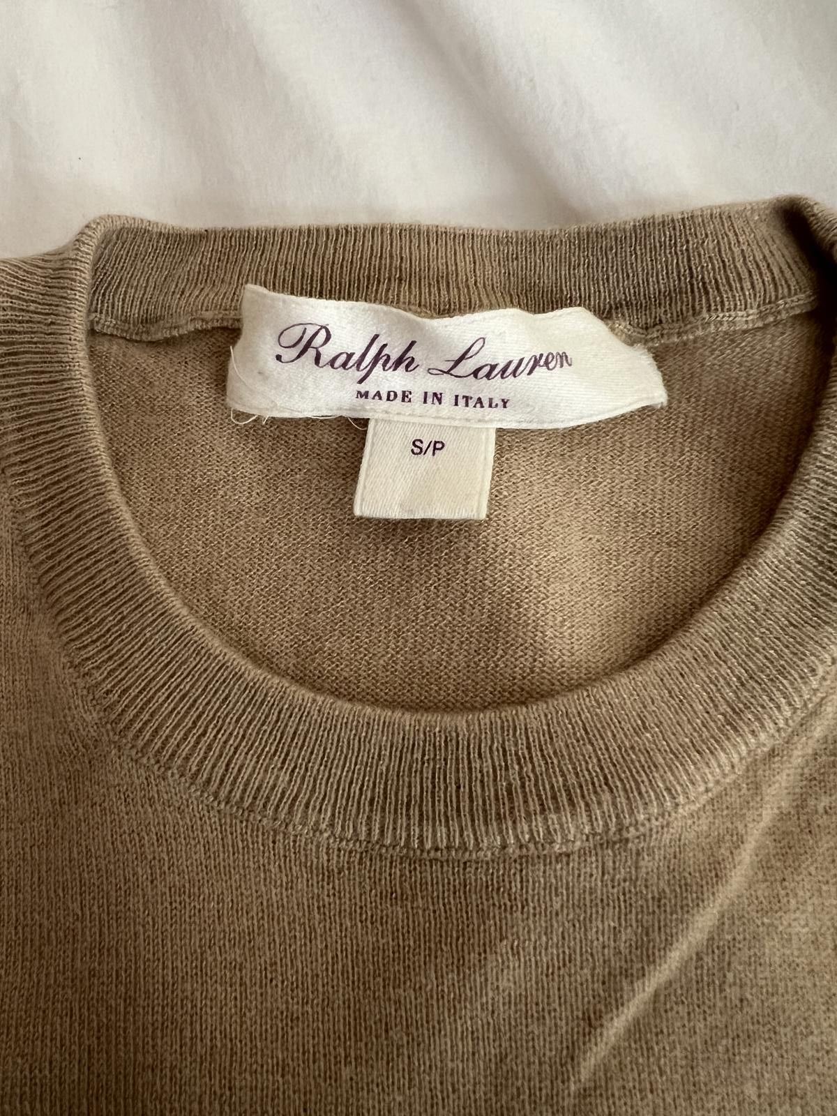 Ralph Lauren Purple Label Ralph Lauren Purple Label Fine Knit Cashmere Sweater - Tan Size US S / EU 44-46 / 1 - 4 Thumbnail
