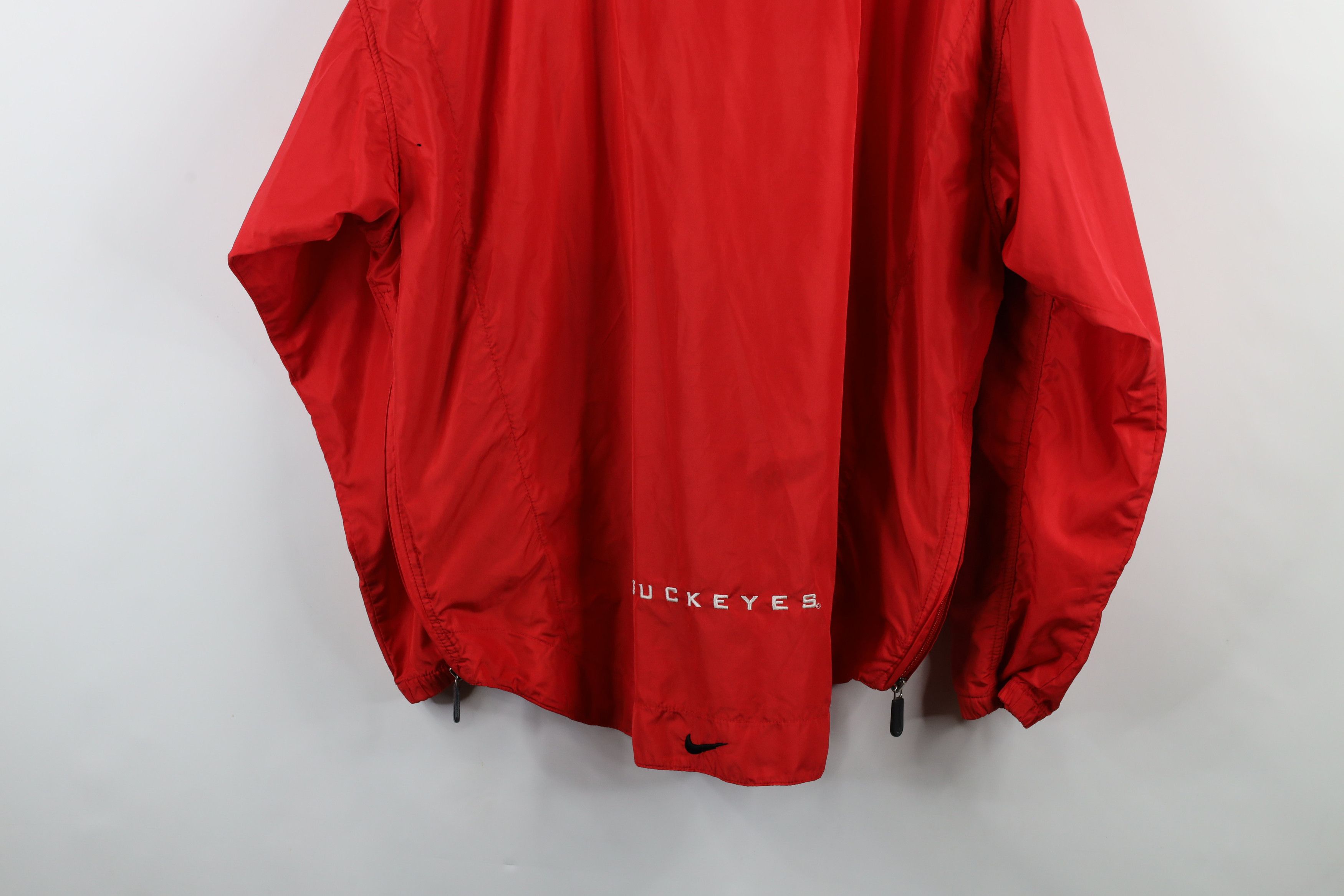 Nike × Vintage Vintage 90s Nike Swoosh Ohio State University Jacket Red Size US XL / EU 56 / 4 - 15 Thumbnail