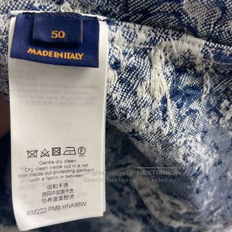 Louis Vuitton Louis Vuitton Blue floral-print logo denim jacket Size US M / EU 48-50 / 2 - 6 Thumbnail