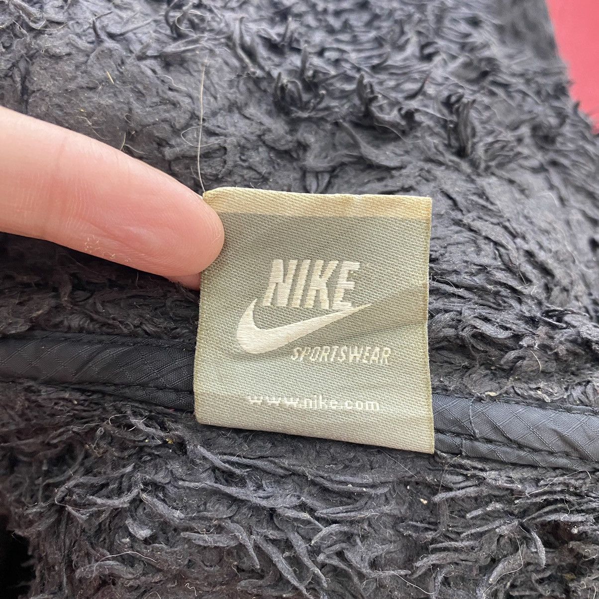 Nike × Vintage Vintage NIKE Sportswear Half Sherpa Style Black Hoodie Size US XL / EU 56 / 4 - 6 Thumbnail