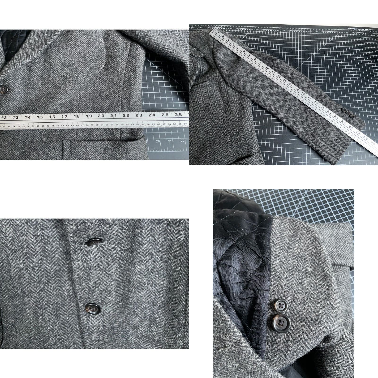 Vintage VINTAGE L.L. Bean Blazer Wool Gray 44 Regular Three-Button Notch Lapel USA Made Thinsulate Jacket Size 44R - 8 Thumbnail