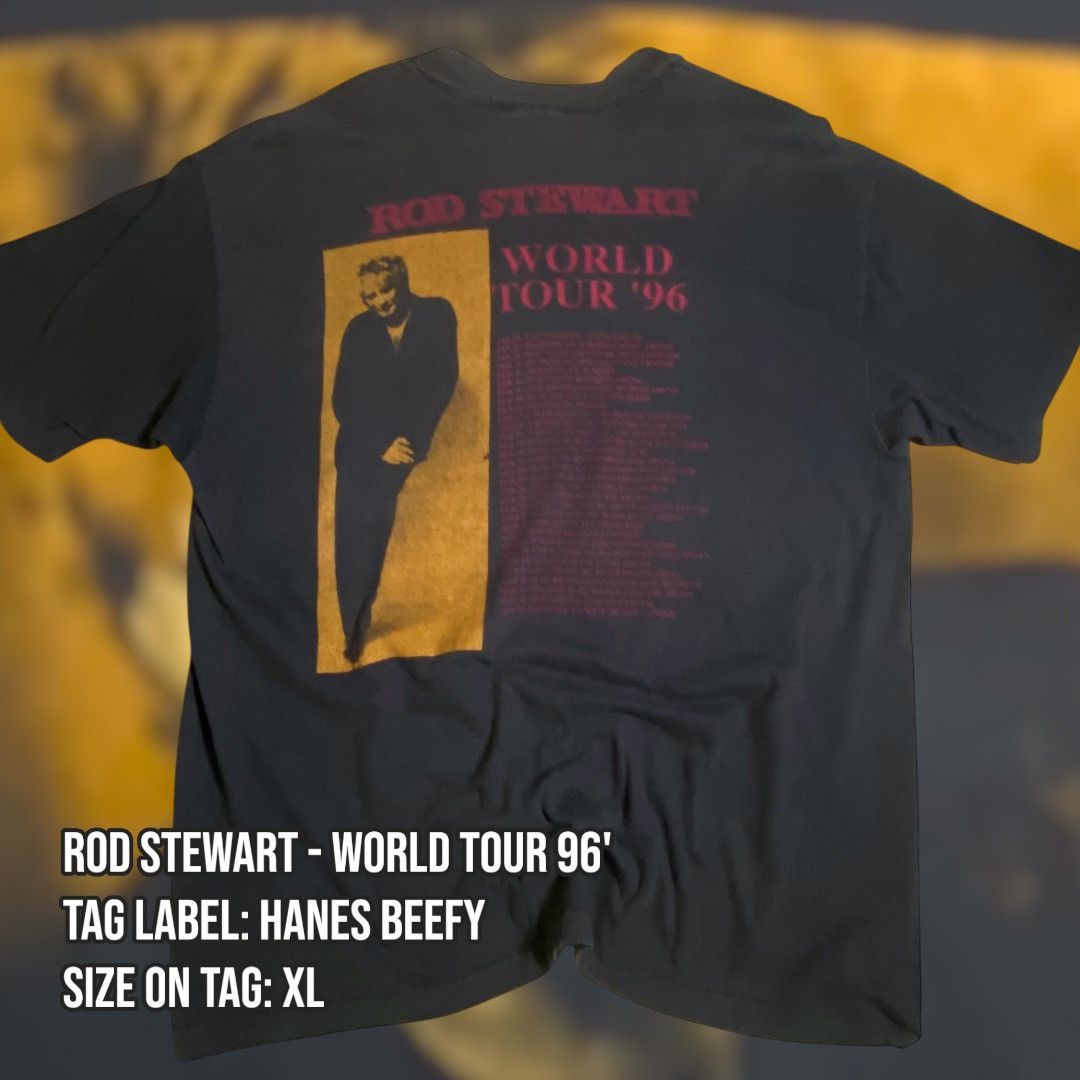 Band Tees × Vintage Rod Stewart World Tour 96 Vintage Band Tee Size US XL / EU 56 / 4 - 5 Thumbnail