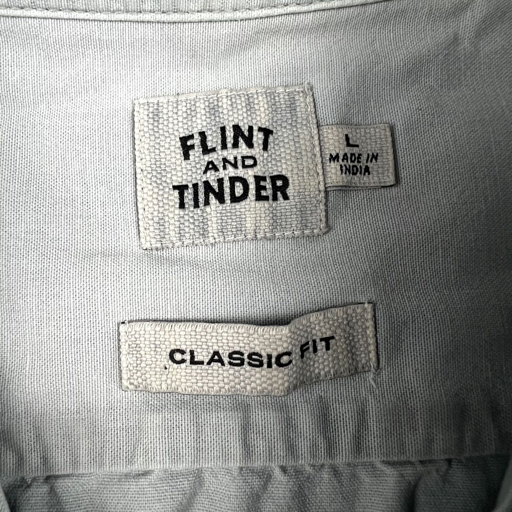 Flint And Tinder Flint & Tinder Long Sleeve Button Shirt Large Mens Light Blue OCBD Size US L / EU 52-54 / 3 - 3 Thumbnail