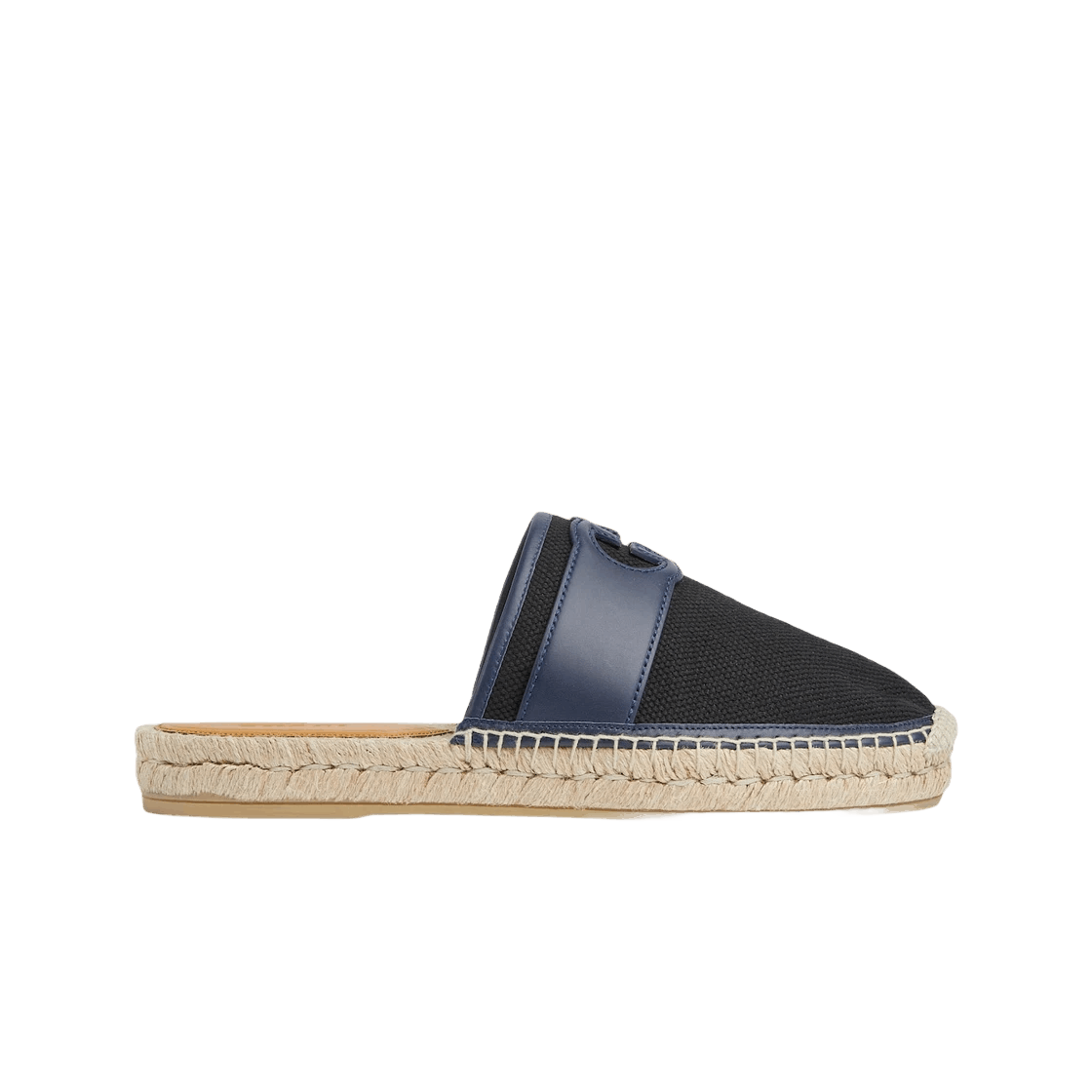 Gucci o1s1wg110225 Slide Espadrilles in Black & Navy Size US 5.5 / EU 38 - 1 Thumbnail