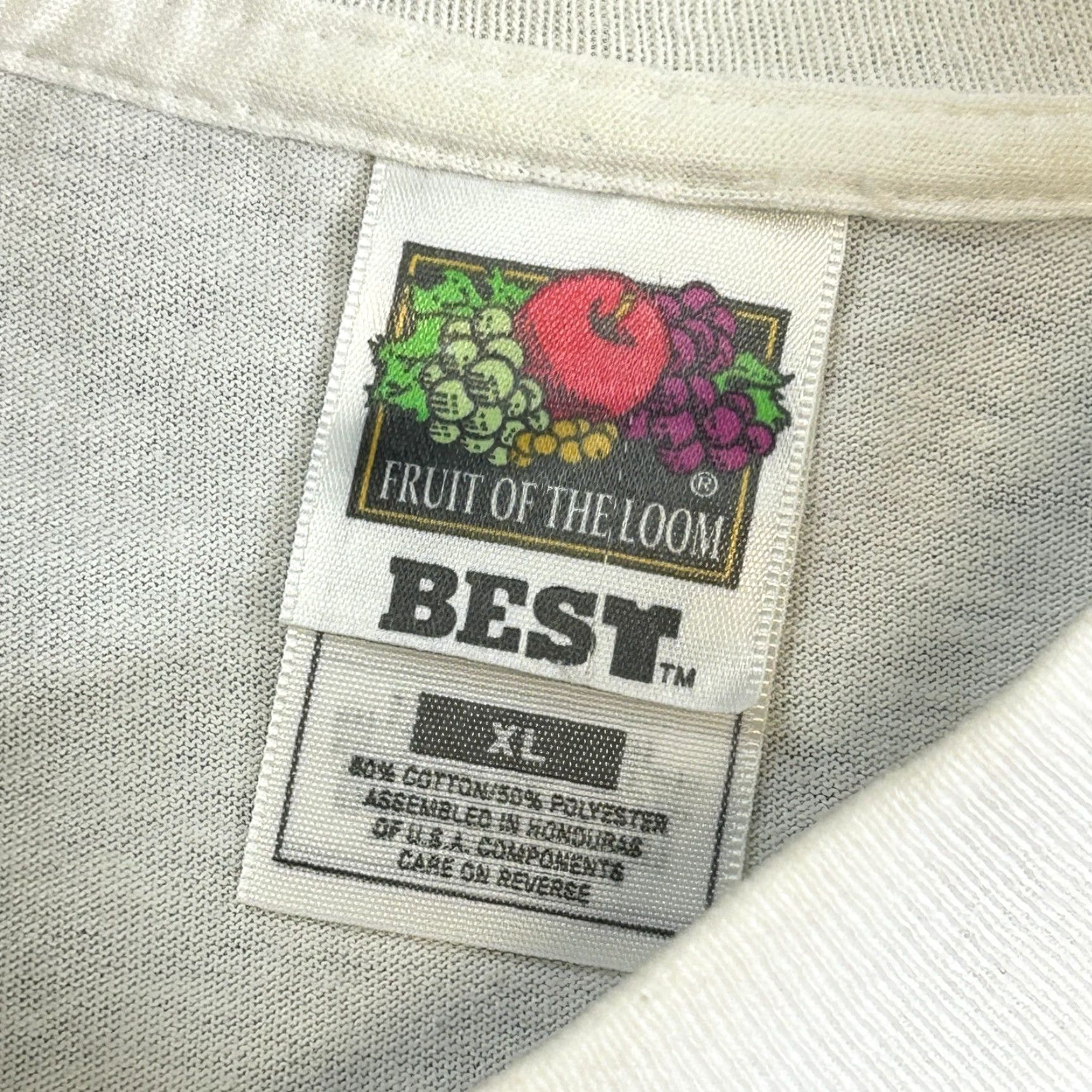 Fruit Of The Loom VINTAGE Fruit of the Loom T-Shirt White XL Lodi Grape Festival California 90s 80s Wine USA Unisex Adults Short Sleeve Crew Neck Graphic Print Cotton Size US XL / EU 56 / 4 - 4 Thumbnail