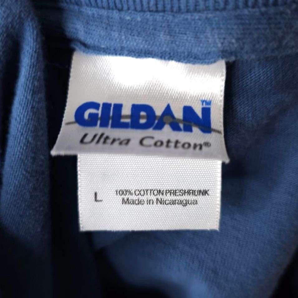 Gildan Gruene Texas T Shirt Mens Size Large Blue Armadillo Travel Destination Size US L / EU 52-54 / 3 - 5 Thumbnail