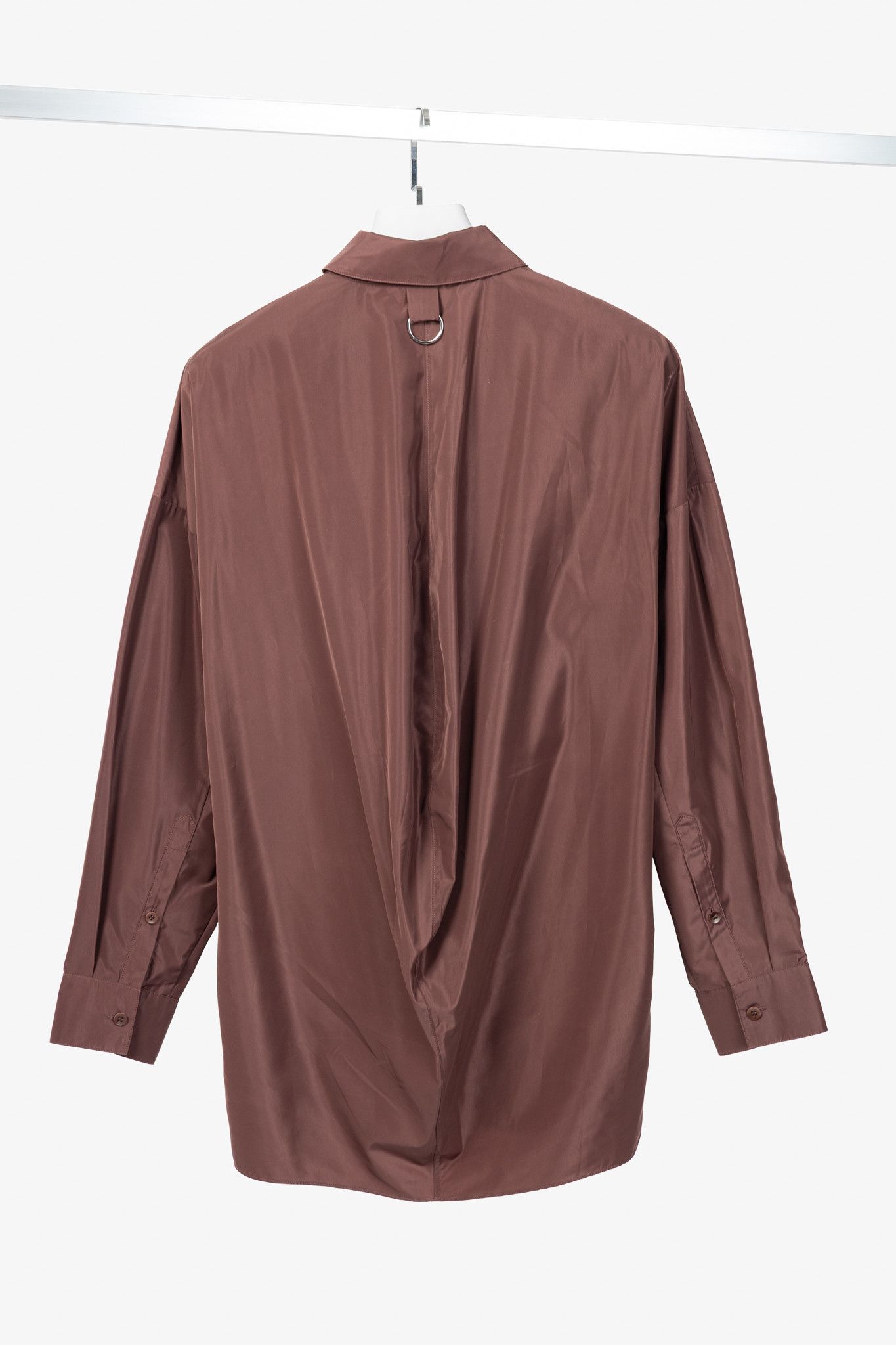 Tibi Tibi Italian Sporty Nylon Cocoon-Back Buttoned Shirt Size S / US 4 / IT 40 - 2 Thumbnail