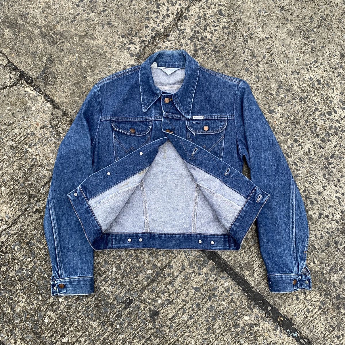 Vintage × Wrangler 80s USA Wrangler No Fault Denim Jacket Size US S / EU 44-46 / 1 - 2 Thumbnail