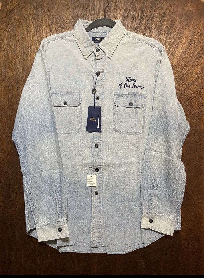 Polo Ralph Lauren Ralph Lauren POLO Eagle Chambray Shirt L BNWTs Size US L / EU 52-54 / 3 - 2 Thumbnail
