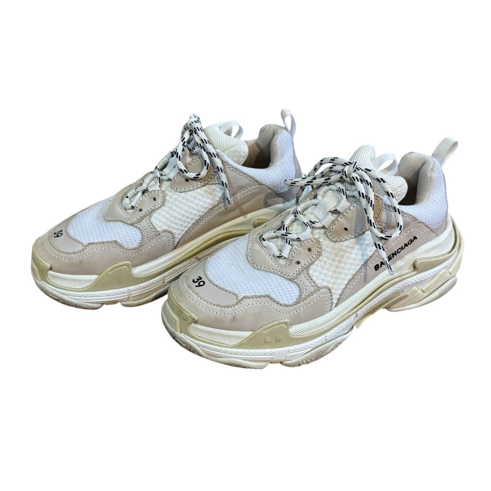 Balenciaga BALENCIAGA Triple S Chunky Platform Sneakers White Sz 39 8.5 Size US 8.5 / IT 38.5 - 3 Thumbnail