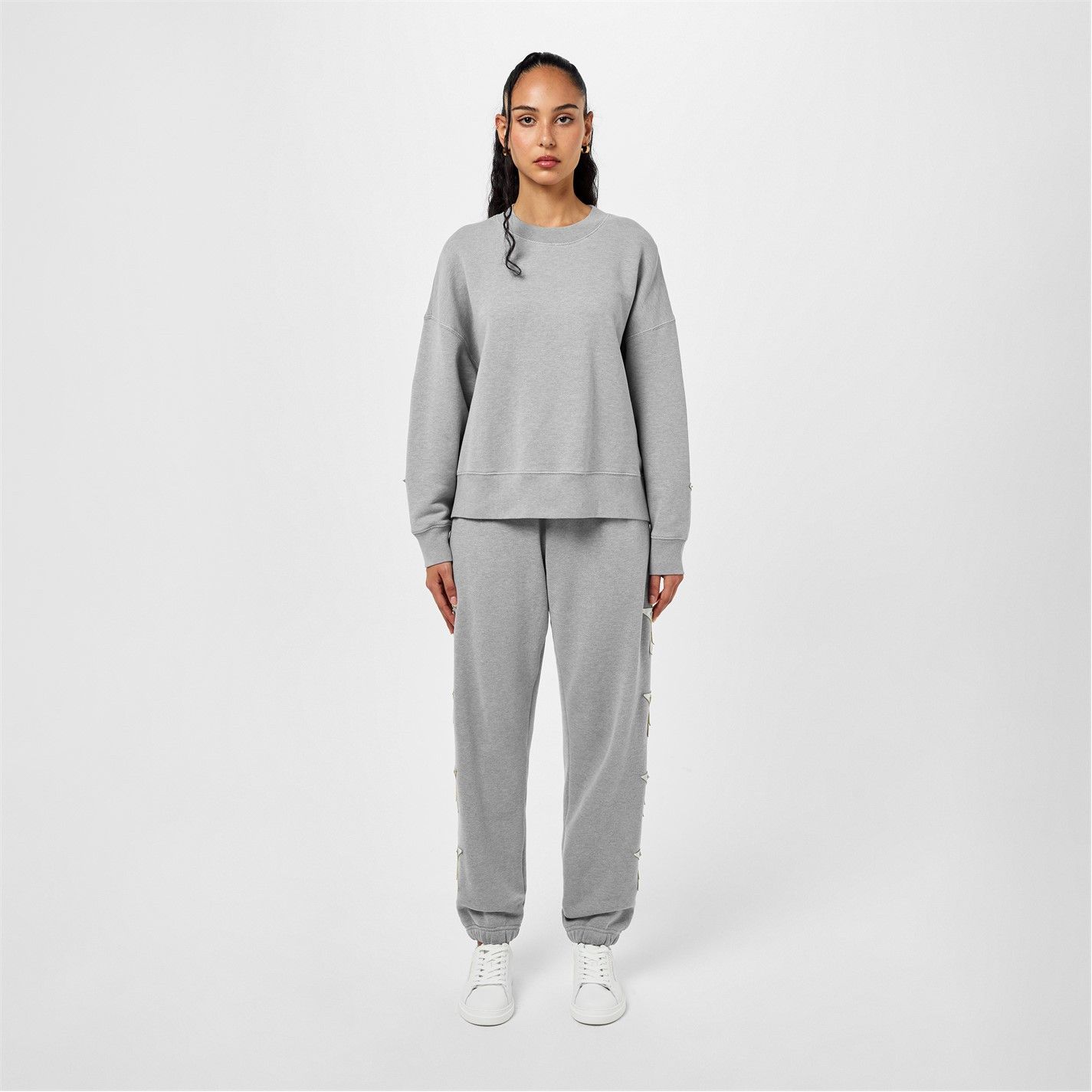 Palm Angels o1g2r1mq0325 Vintage Star Sweatpant in Grey Size 29" - 7 Thumbnail