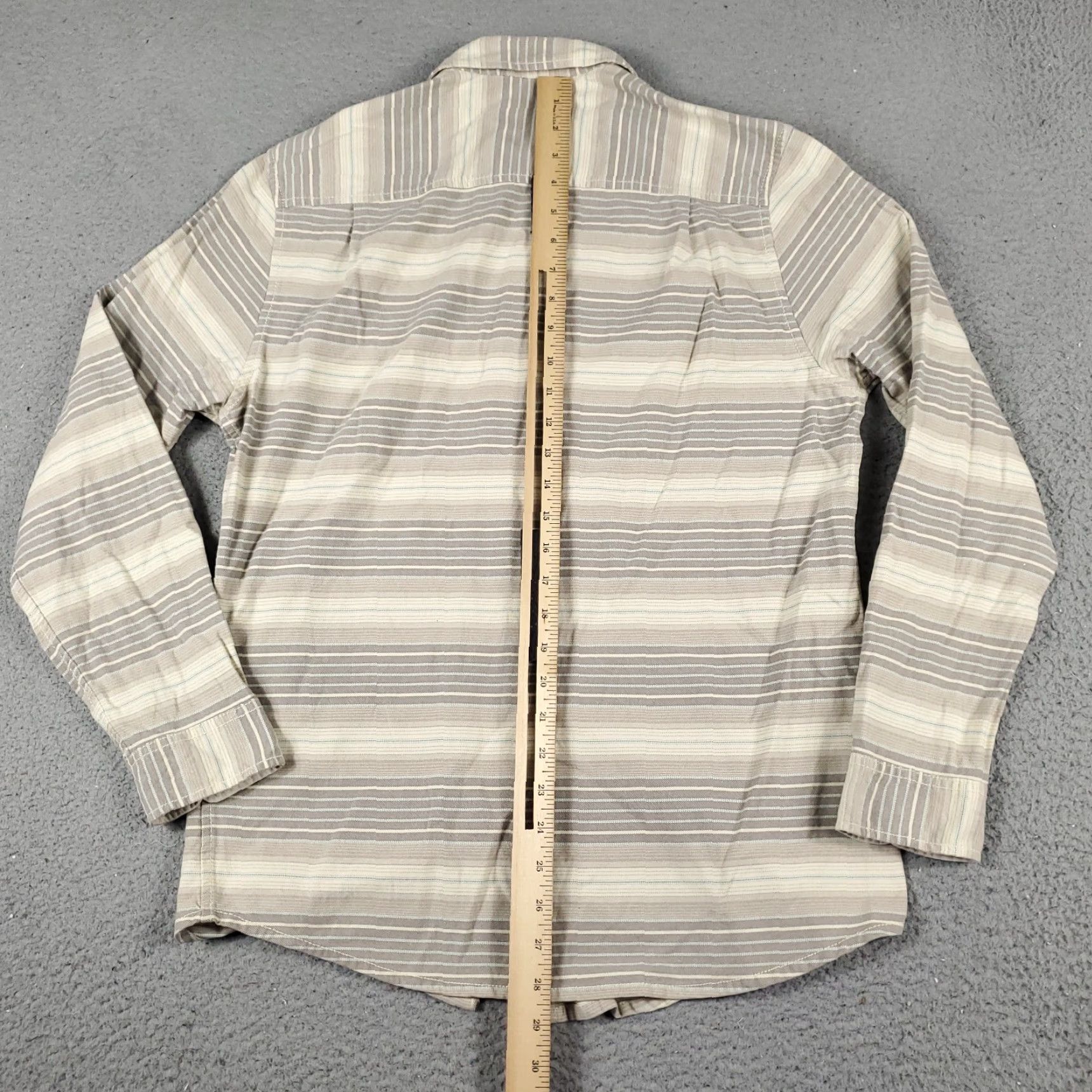Tommy Bahama Tommy Bahama Shirt Mens Small Beige Striped Cotton Button Up Long Sleeve - Casual, Classic, Beach, Tropical Mens Shirt Size US S / EU 44-46 / 1 - 6 Thumbnail