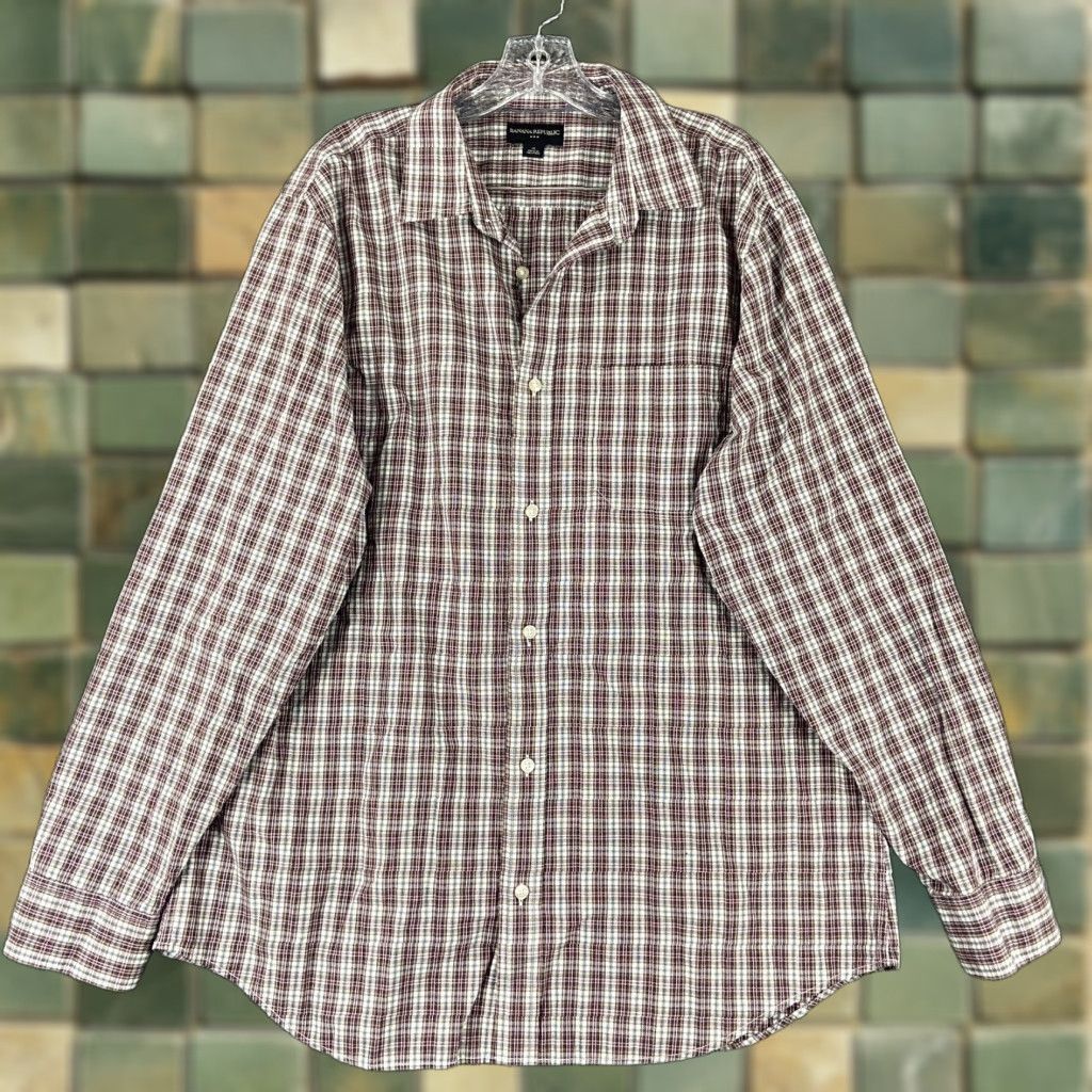 Banana Republic BANANA REPUBLIC Plaid Button-Up Shirt XL Multicolor Long Sleeve Mens Size US XL / EU 56 / 4 - 1 Thumbnail