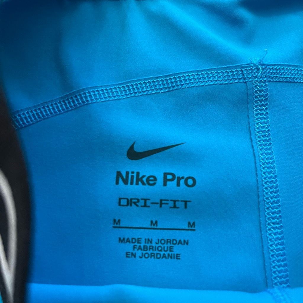Nike Nike Pro Blue Athletic Leggings Women Medium Bin L-60 Size 28" / US 6 / IT 42 - 3 Thumbnail