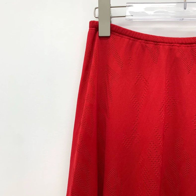 Balenciaga Balenciaga Red cut-out casual skirt Size 24" / US 00 / IT 34 - 3 Thumbnail