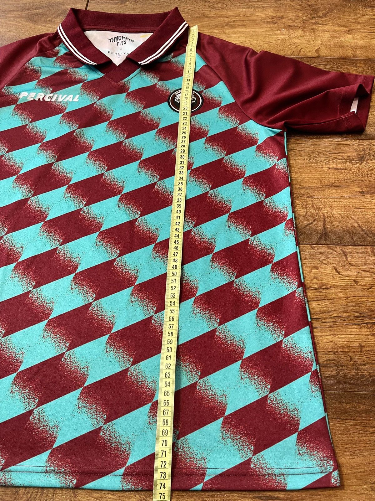 Throwing Fits Percival x Throwing Fits Football Shirt Jersey Burgundy Teal Size US L / EU 52-54 / 3 - 8 Thumbnail