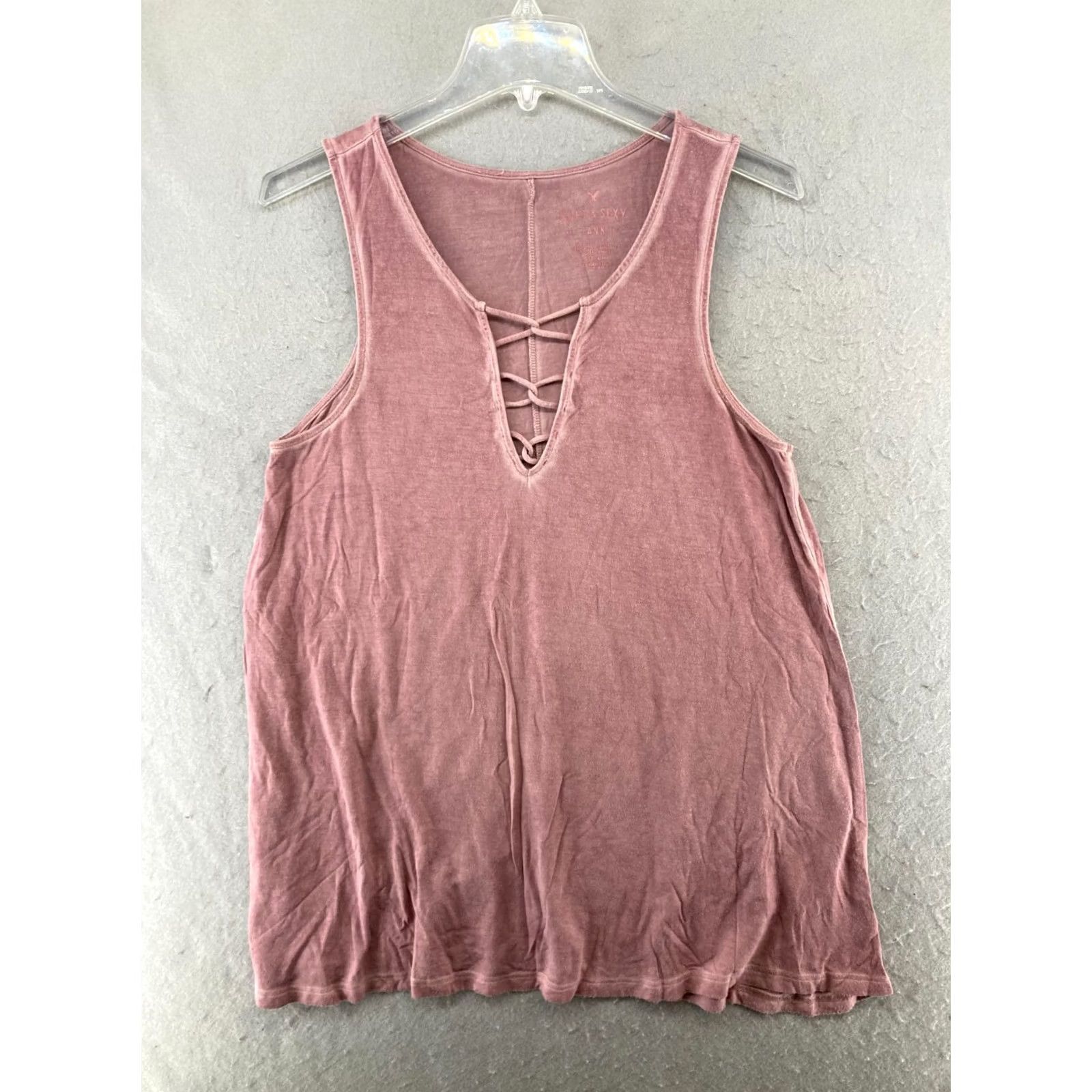 American Eagle Outfitters American Eagle Outfitters Shirt Womens Small Pink Tank V-Neck Sleeveless Knit Casual Bohemian 90s? (No) Size S / US 4 / IT 40 - 2 Thumbnail