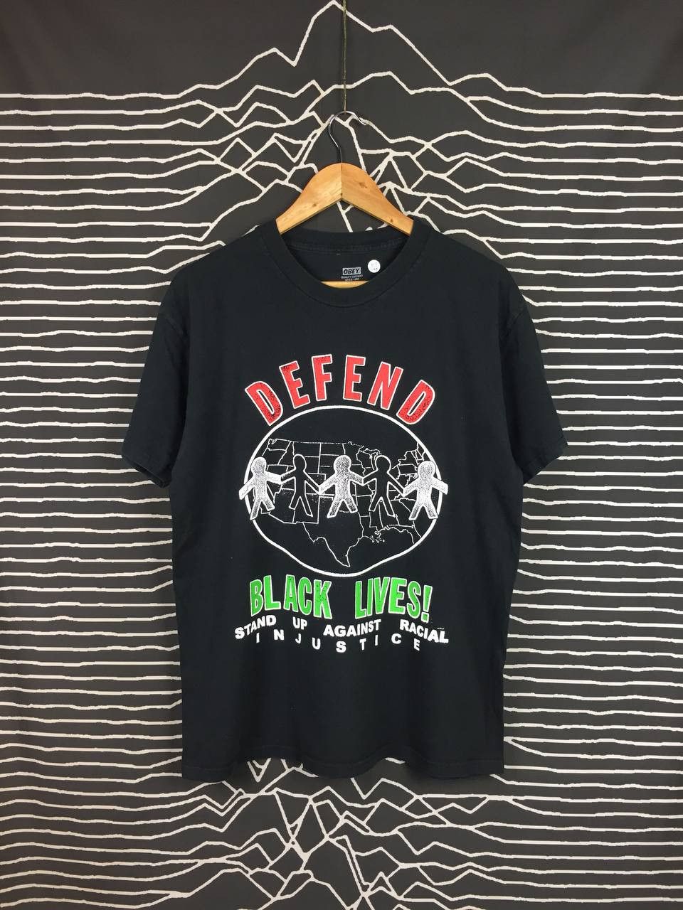 Obey × Shepard Fairey × Vintage Obey Defend Black Live Stand Up Against Racial Injustice Tee Size US L / EU 52-54 / 3 - 1 Thumbnail
