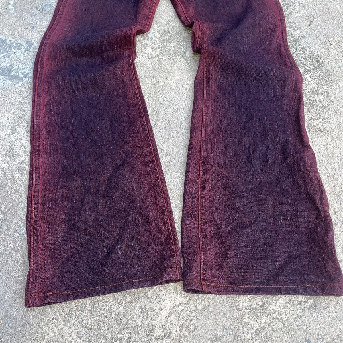 Le Grande Bleu (L.G.B.) Rare Flare Wrangler Japan Red Hue Denim Rare Overdyed Wash Size US 29 - 3 Thumbnail