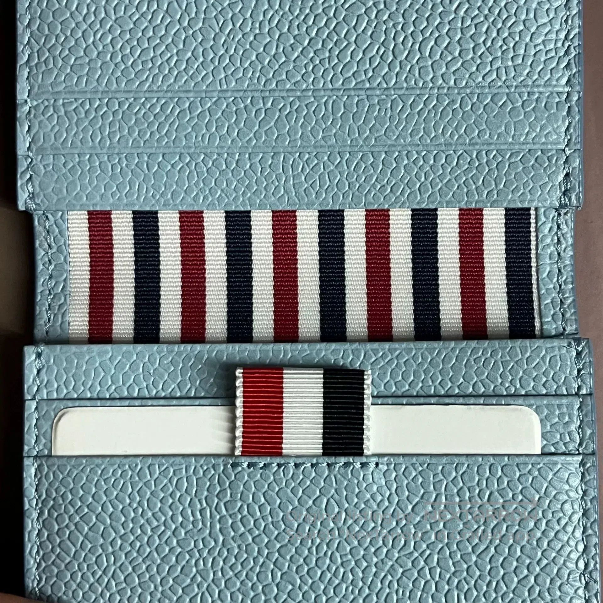 Thom Browne Thombrowne Light Blue Leather Wallet. Size ONE SIZE - 5 Thumbnail