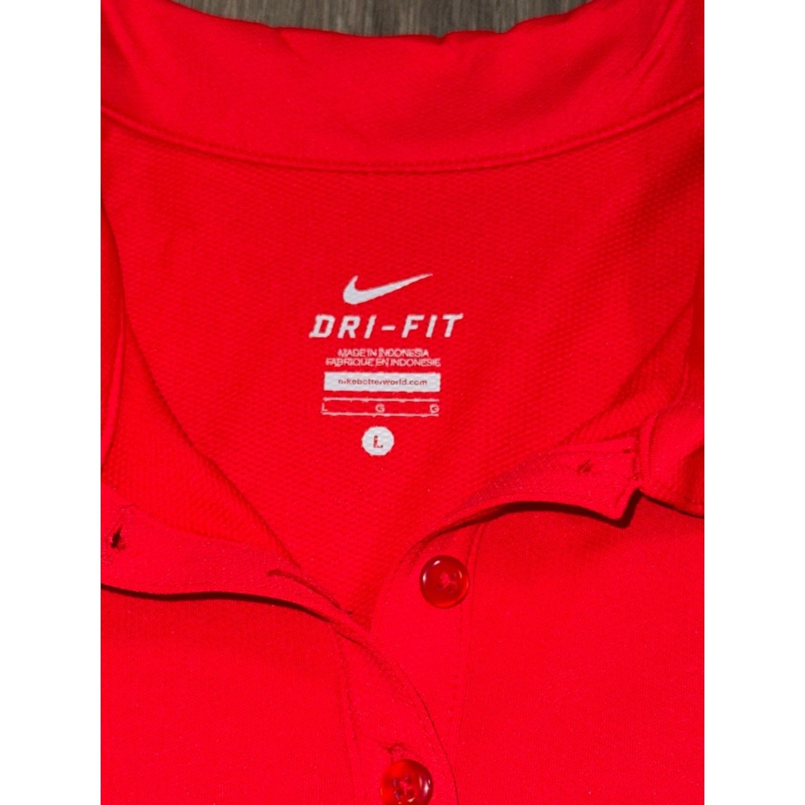 Nike Nike Rutgers Dri Fit Red Polo Size Large College Sports Size L / US 10 / IT 46 - 4 Thumbnail
