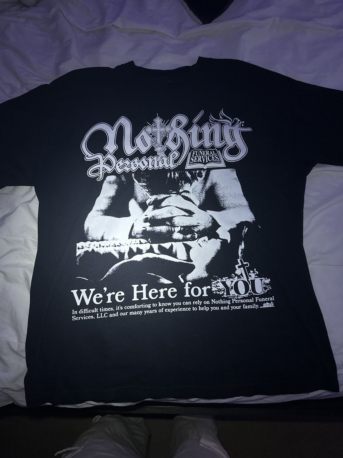 Vintage Brand New Nothing Personal "Funeral Services" T Shirt XL Size US XL / EU 56 / 4 - 2 Thumbnail